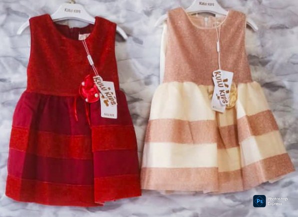 Ensemble Fête et Cérémonie KULU KIPS : Robe Rayée et Leggings Confort - Image 1