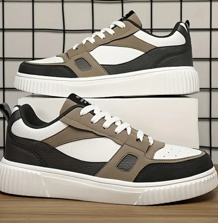 Baskets Mixtes "Urban Platform" Bicolores (Gris Taupe & Noir) - Aperçu 3