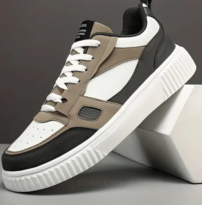 Baskets Mixtes "Urban Platform" Bicolores (Gris Taupe & Noir) - Aperçu 4