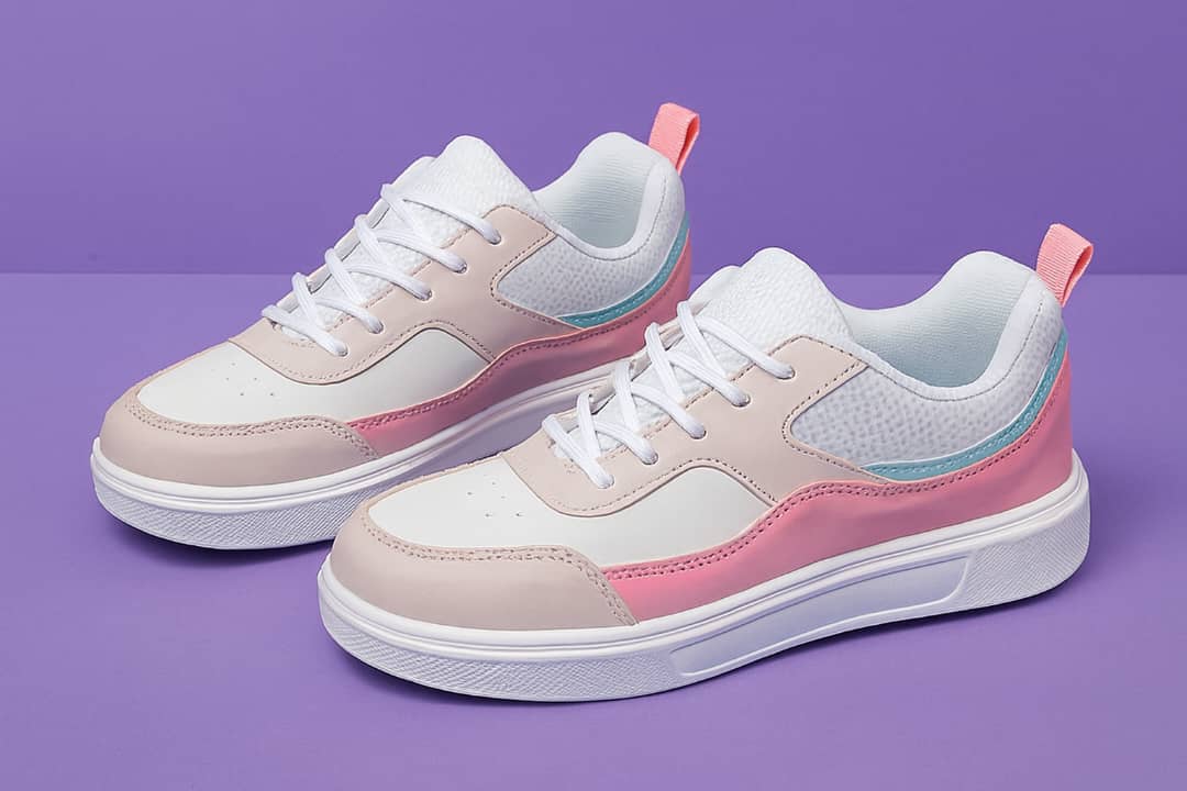 Sneakers pastel multicolor femme - Aperçu 2