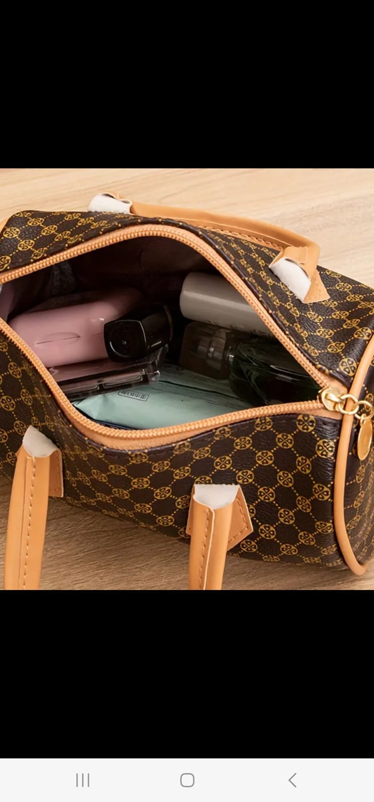 Mini Sac Bowling a motif Monogramme Bicolore - Aperçu 3