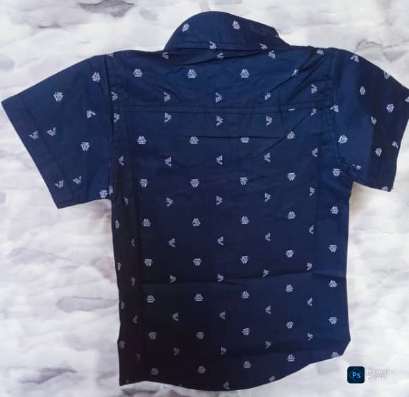 Chemise Enfant à Manches Courtes à Motifs Bateaux - Image 1