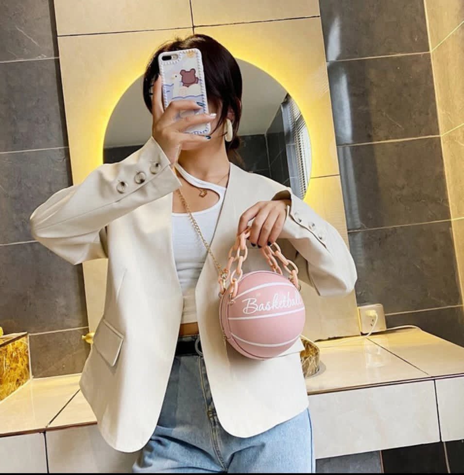 Sac Fantaisie "Basketball" Rond à Chaîne Maillons - Aperçu 3